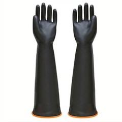 Black Rubber Acid Alkali Resistant Chemical Industry Labor Protective Glove