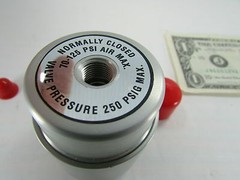 New Unknown Aluminum Spring Valves from Semiconductor Plant 1/8 NPT 250 PSIG Max