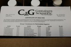 12x Pack 16oz Glass Bottle Amber Brown w/ PTFE Lined Cap Semivolatile Organics