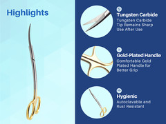 Scissors 5.5″ LaGrange Gold Plated Handle with Tungsten Carbide Inserts ARTMAN
