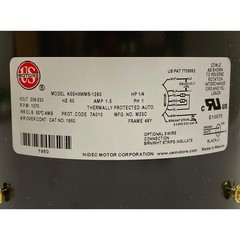 US Motors 1860 Outdoor Condenser Fan Motor 1/4HP 1075 rpm, 6 poles, 1 shaft, TEA