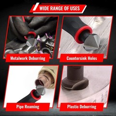 AFA Tooling Deburring Countersink Reamer Tool with 15 Blade for PVC Copper Resin