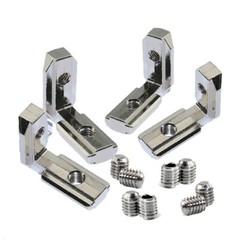 20PCS 90 Degree Inside Hidden Corner L Bracket Connector for 2020 3030 Profiles