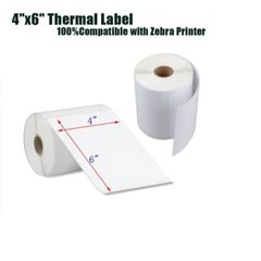 20 Rolls 5000 4×6 Direct Thermal Labels For Zebra Eltron ZP450 2844 250/Roll USA