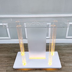 LED Light Pulpit Clear Acrylic Podium Hotel Conference Debate Lectern 40″ wide