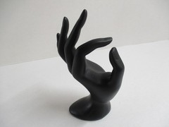 Hand Mannequin Black Display Unisex Solid Strong Still Finger Palm Ok Gesture
