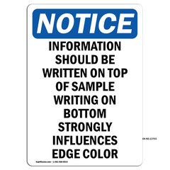 Information Should Be Written OSHA Notice Sign Metal Plastic Decal