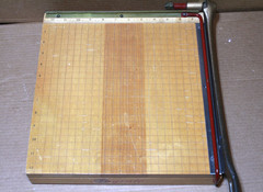 Vintage Ingento No. 4 Paper Cutter Guillotine Trimmer Wood Cast Iron 12 X 12”