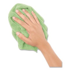 Boardwalk Microfiber Cloths, 12 x 12, Green, 12/Pack