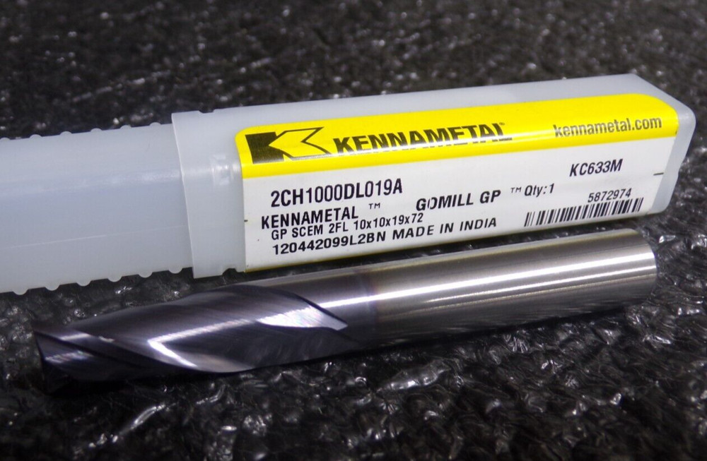 Kennametal 5872974 Square End Mill 10.00 mm Dia, 19.00 mm LOC, 72.00 mm OAL (G)