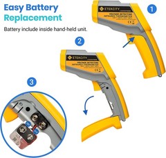 Infrared Dual Laser Temperature Gun -50℃~550℃, Yellow & Gray