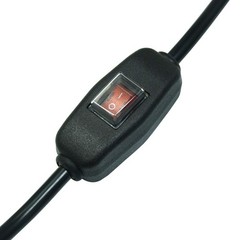 6ft 18 Gauge 3 Prong AC Power Cord Cable with on Off Switch, Pigtail (Open En…