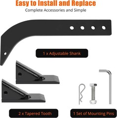 1/5/6 Pack Box Blade 18” Ripper Shank 4 Hole Box Scraper Shank Black