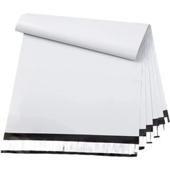 POLY MAILERS SHIPPING ENVELOPES PLASTIC WHITE SELF SEALING MAILING BAGS 2MIL