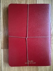 BIEFFE Set Of 3 Small RED Notebooks Gold Bird MOTIF Red Edges 5.5” X 8” Italy