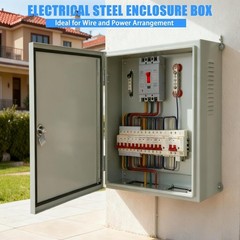 Steel Electrical Box Electrical Enclosure Box 10x8x6” Carbon Steel IP66