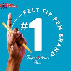 Paper Mate Flair Felt Tip Pens, Medium Point (0.7Mm), 12 Count – for Arts & Craf