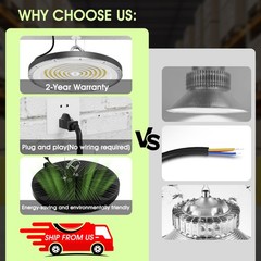 6 Pack 300W UFO Led High Bay Light Commercial Industrial Warehouse Shop Lights