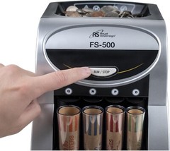 Royal Sovereign USD Coin Sorter, Patented Anti-Jam Technology with Coin Wrappers