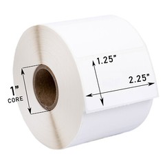 ZEBRA 2.25 x 1.25 POLYPROPYLENE WATERPROOF Thermal Labels – (2) Rolls of 1000