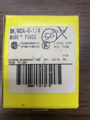 BUSSMANN BK/MDA-6-1/4 FUSE B124