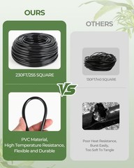 Drip Irrigation System for Watering Garden: 230FT Misting Sprinkler DIY