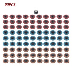 2 Inch Fine Medium and Coarse Quick Change Torque Sanding Discs Set – 90 Pack