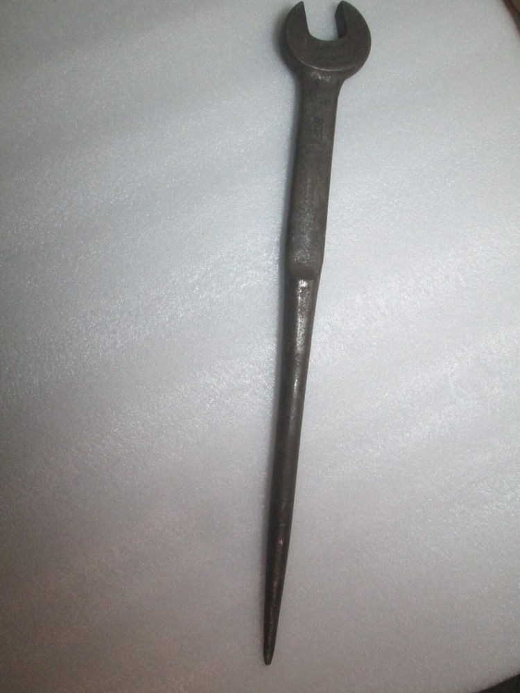 Vtg WILLIAMS 207 1-1/16″ 5/8″ USS Bolt Rat Tail Spud Wrench Iron Workers Tool