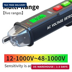 Voltage Tester Pen Non-Contact 12-1000V AC Detector, Adjustable Sensitivity Elec