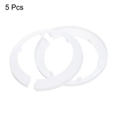 5PCS Flange Pipe Cover Decor for 4.5in/115mm Pipe Cover Decor, White
