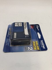 2 Pack Brother Genuine P-Touch, TZe-231 Tape TZE2312PK Black Print White Tape