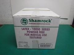 Shamrock Latex Disposable Examination Gloves – 1 Case of 1000 Gloves (LARGE)