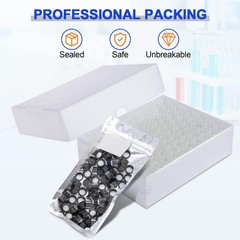 4ml 100pcs Clear Glass Vials with Plastic Screw Caps Sample Vials Small Bottles