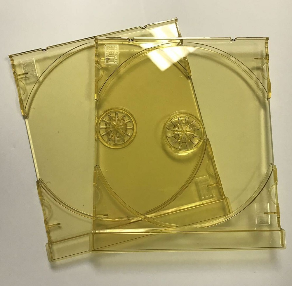 10 PCS NEW TOP QUALITY CD TRAYS GOLDEN Yellow, Compact Disc Audio Logo, FREE S&H