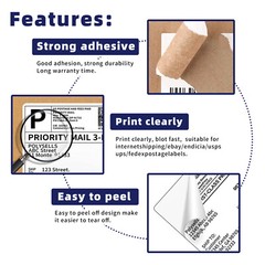 4″x6″ Direct Thermal Shipping Labels for Zebra &Rollo Printers Fanfold and Rolls