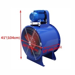 220V Axial Flow Fan 24in Spray Booth Paint Fumes Blower 1450rpm 1500W