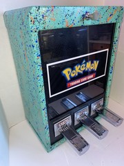 $1 Vend Teal 3 Column Sticker Tattoo Pokemon Card Vending Machine TCG Working
