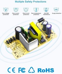24V 1A Power Supply Adapter 5-Pack for LED Lights