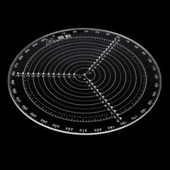 300mm /11.8inch Round Center Finder Compass For Wood Turners Lathe Work Clear Ac
