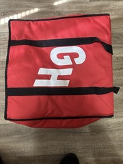 Grubhub Official Large 19″x19″x9” Insulated Delivery Bag Red + 3XL Shirts & Hat