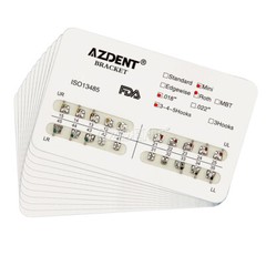 AZDENT Dental Ortodoncia Soportes de Metal Mini/Estándar/MBT 018/022 345 Ganchos