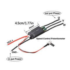 35,000 RPM Brushless Motor Driver BLDC ESC Speed Controller 2pcs 3-phase