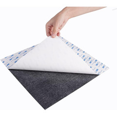 2 Pack Self-Adhesive Rubber Pad Sheet, 6 X 6 Inches, Black,Thin Silicone Rubber