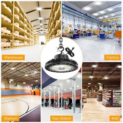 US Plug LED High Bay Light Dimmable AC100-277V 150W Warehouse Shop Barn (4 Pack)