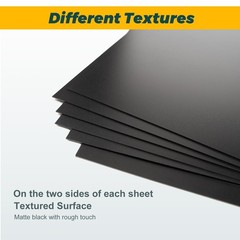 6 Pack Black Plastic Sheets 8x12x0.04 in Flexible High Tensile Plastic Sheets