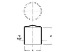 Vinyl Black Flexible Tubing End Screw Thread Protector Safety Cover Post Pipe
