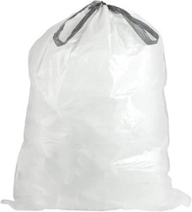 Plasticplace Trash Bags, Compatible with 200 Count (Pack of 1), White