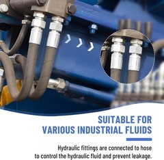 3/8″ I.D. Hose x 3/8″ NPTF Male W/ Cover Hydraulic Hose End Crimp Fittings 12 x
