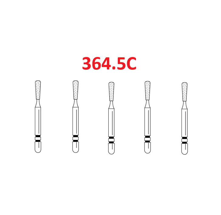 Premier Dental TWO STRIPER Diamond 364.5 – Pear Coarse Burs 5/Pk