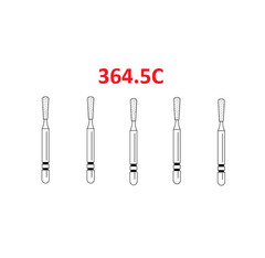 Premier Dental TWO STRIPER Diamond 364.5 – Pear Coarse Burs 5/Pk